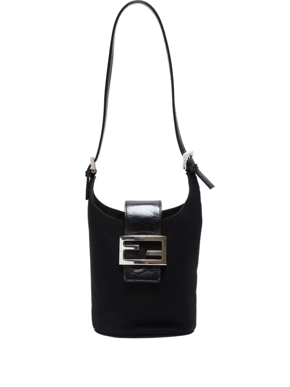 Fendi Pre-Owned 2000-2015 Zucca logo-plaque shoulder bag | Black | Image 1