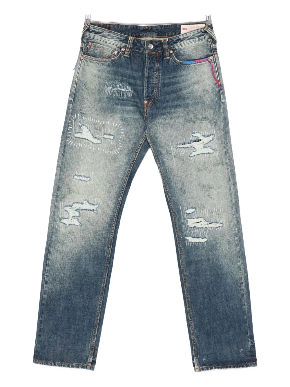 EVISU distressed jeans - Blu