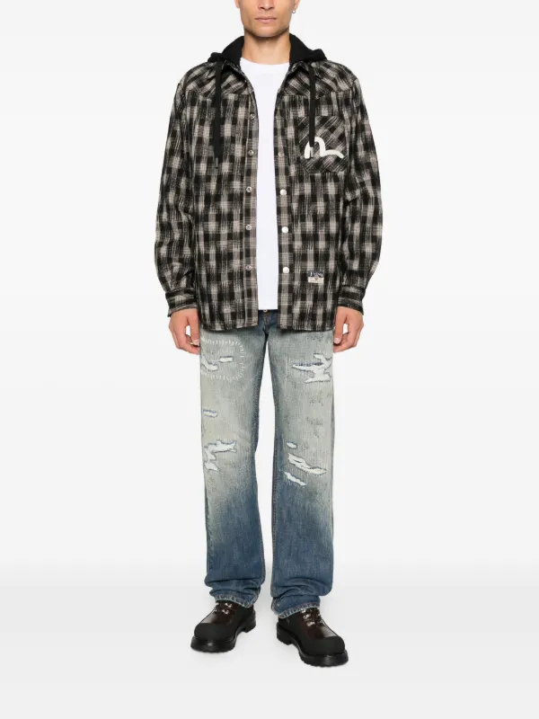 EVISU ダメージ ジーンズ | ブルー | FARFETCH JP