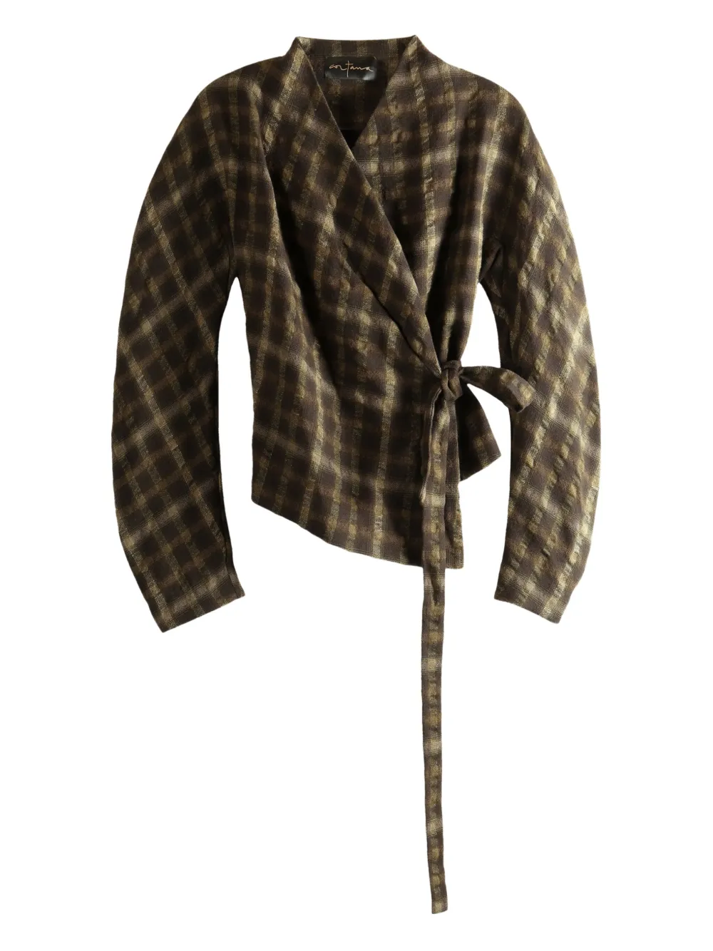 Cortana Checks Tie Jacket In Brown