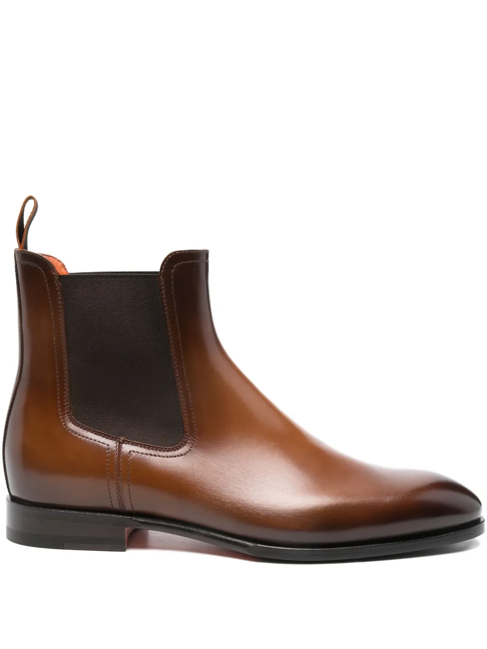 Santoni leather Chelsea boots Bruin