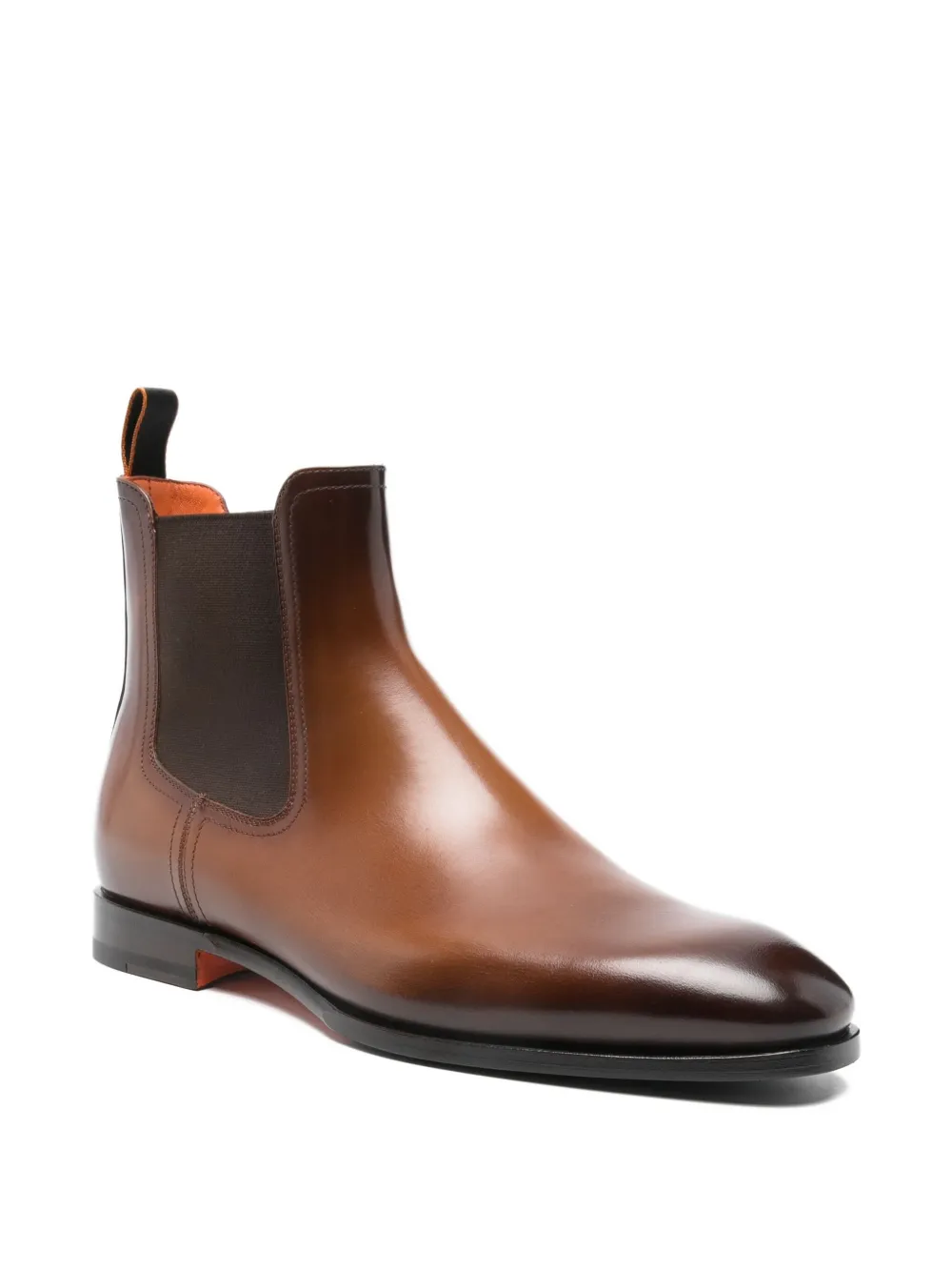 Santoni leather Chelsea boots Bruin