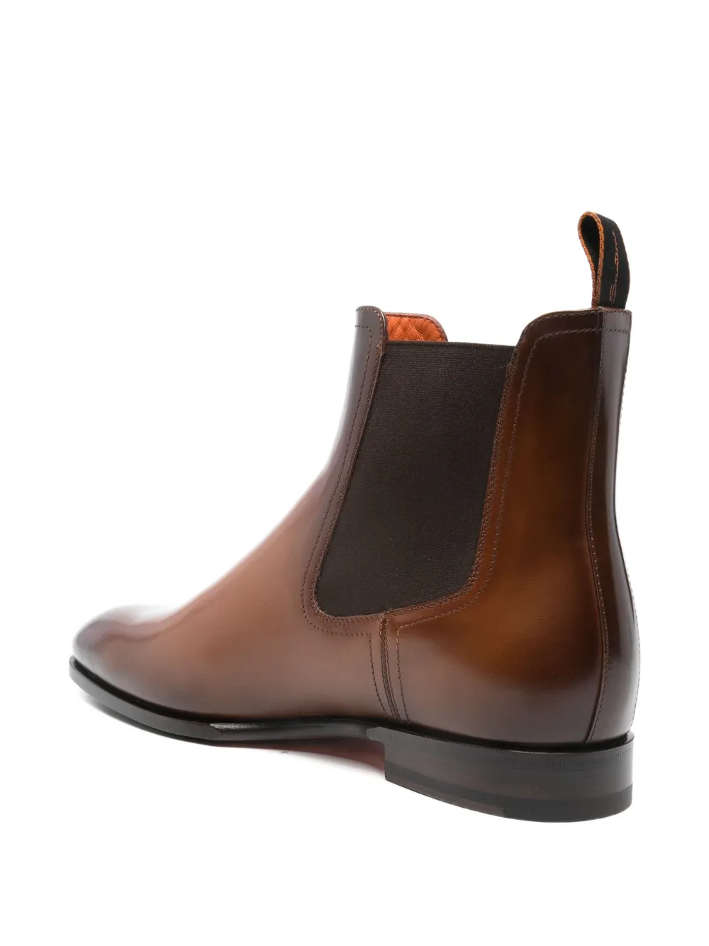 Santoni leather Chelsea boots Bruin