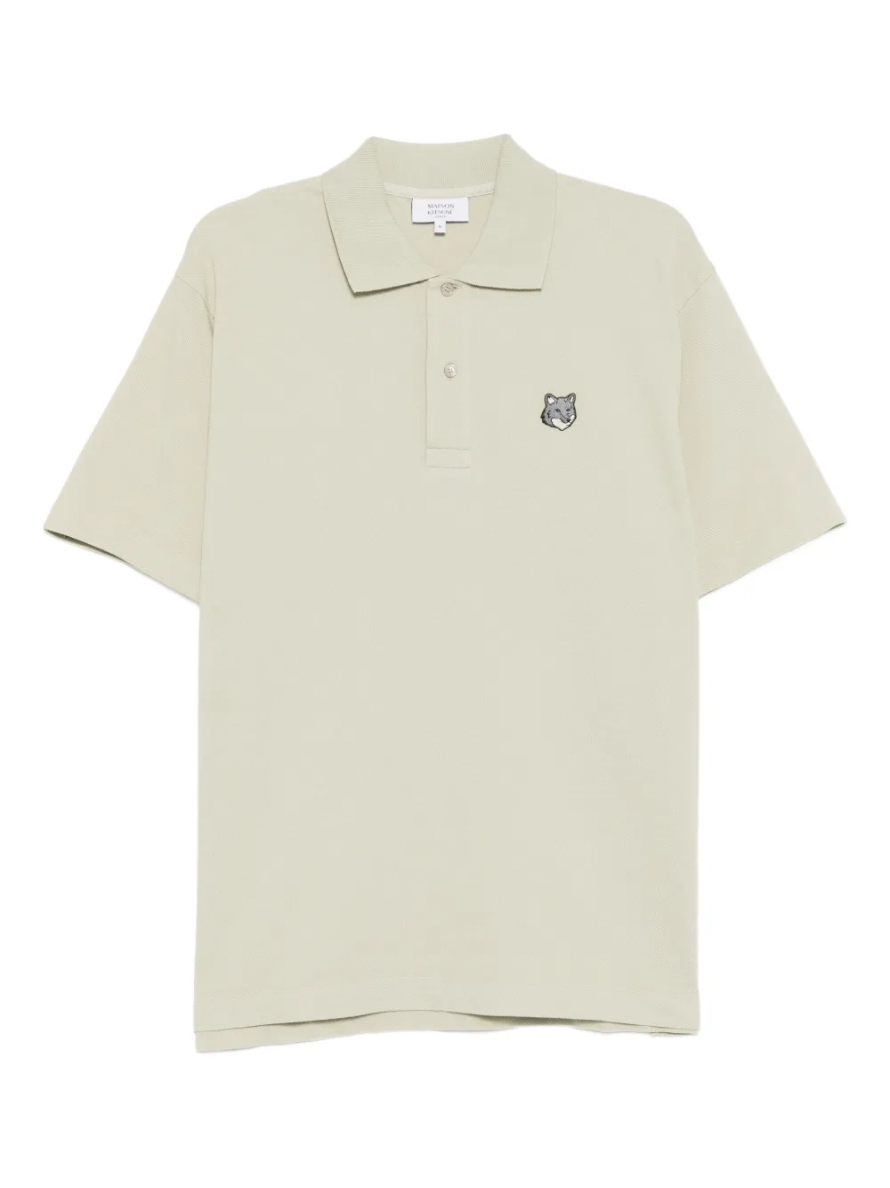 Maison Kitsuné fox head logo polo shirt - Grün