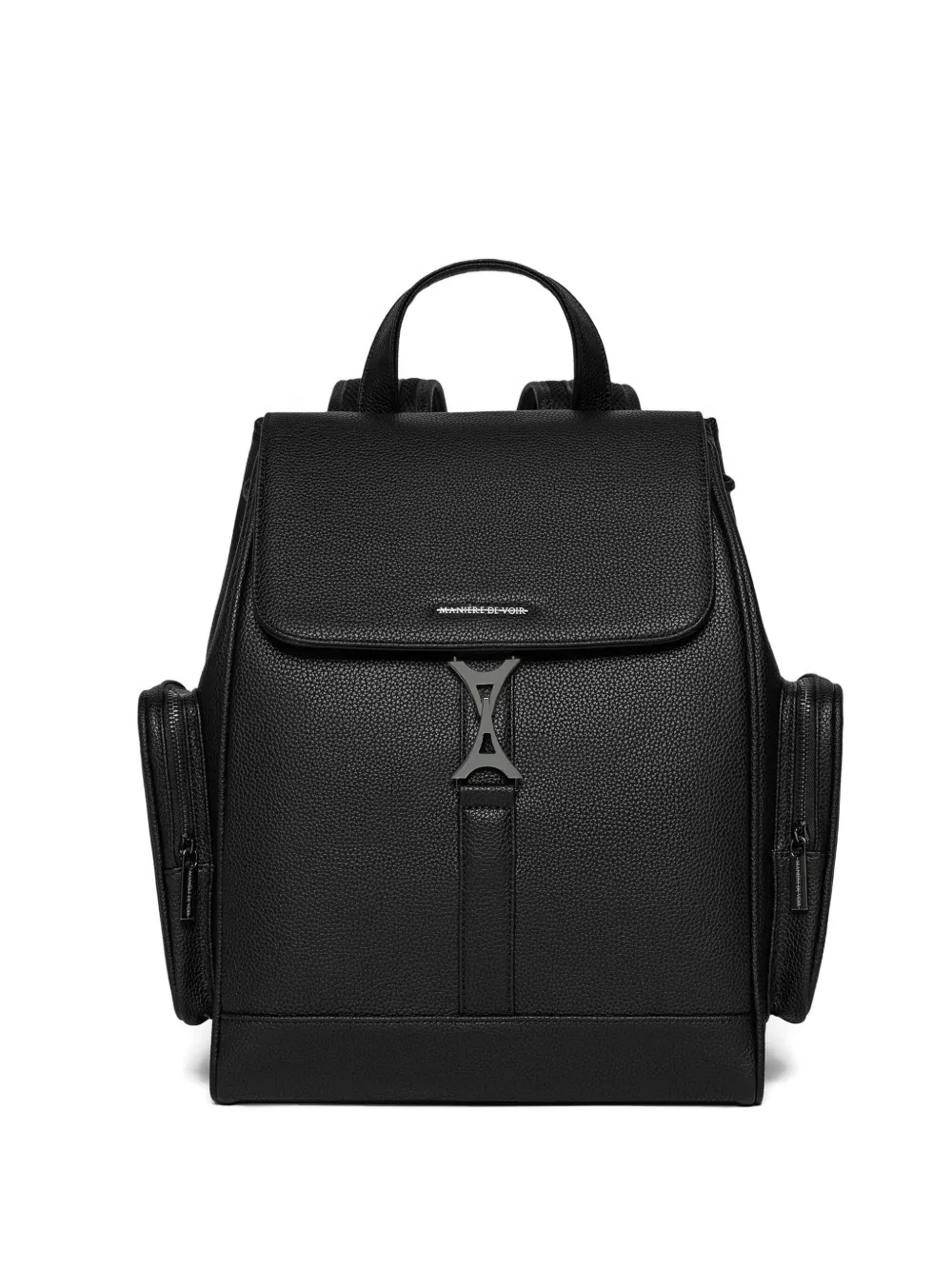 Manière De Voir Taylor pebbled Eiffel-clasp backpack | Black | Image 1
