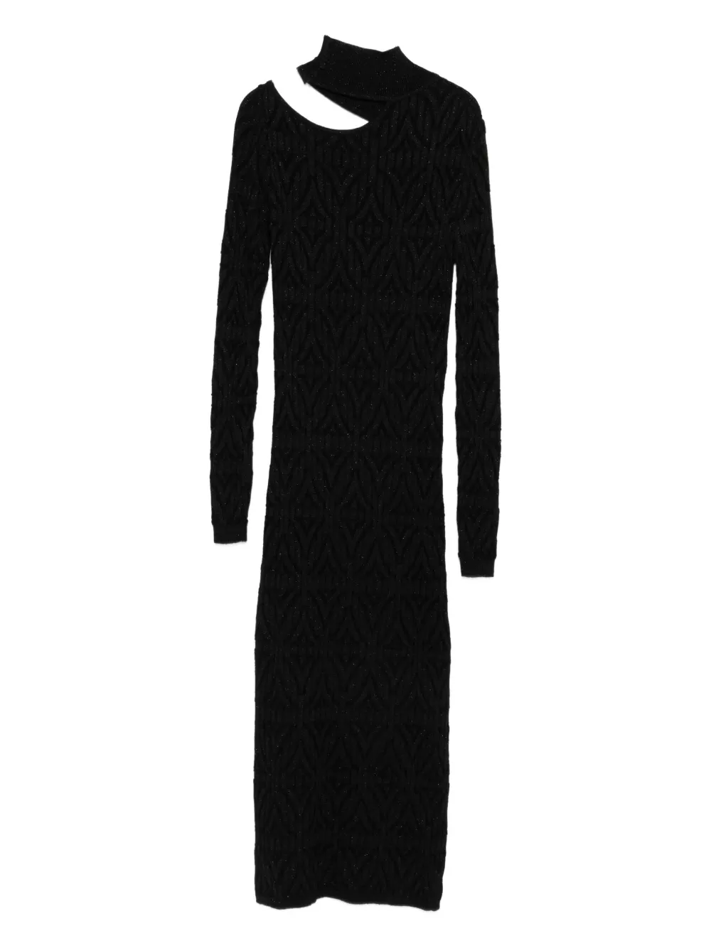 Akep knitted midi dress - Zwart