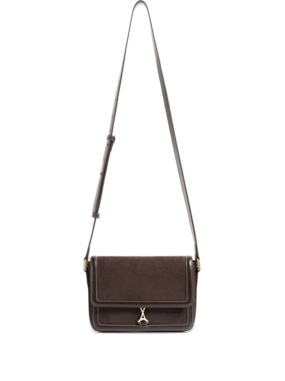 Manière De Voir Misha textured logo-Eiffel crossbody bag | Brown | Image 1