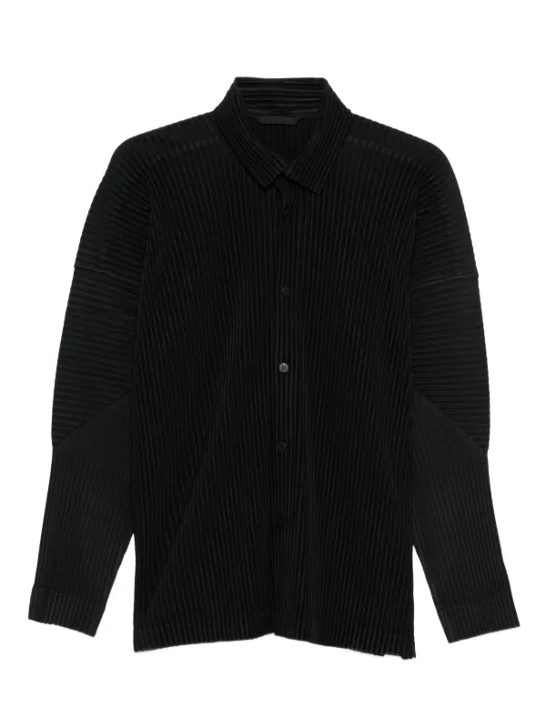 Homme Plissé Issey Miyake プリーツ シャツ | ブラック | FARFETCH JP