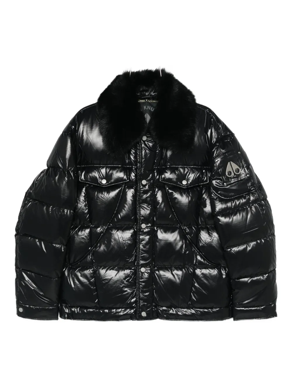 Moose Knuckles faux-fur collar padded jacket | Black | Image 1