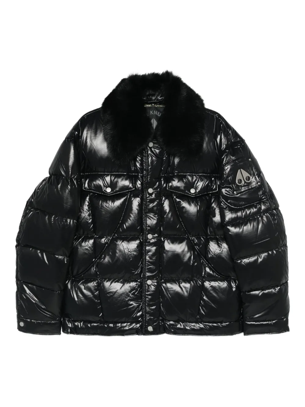 Moose Knuckles faux-fur collar padded jacket | Black | Image 1