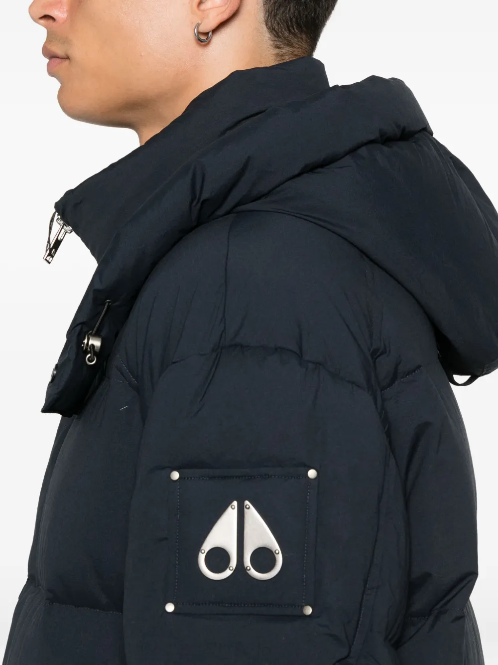 Moose Knuckles Gewatteerd jack met capuchon Blauw