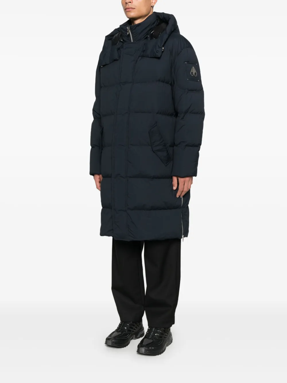 Moose Knuckles Gewatteerd jack met capuchon Blauw