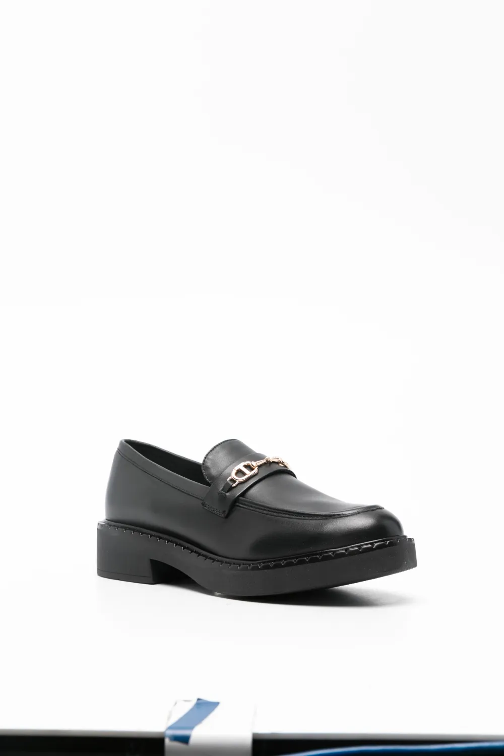 Twinset Chain-detail Loafers In Black