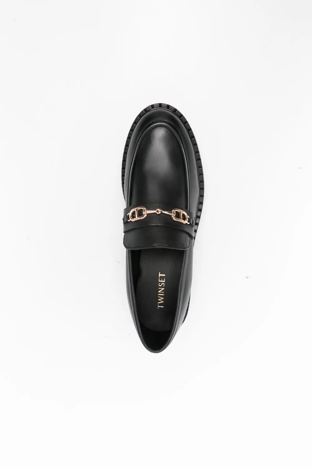 Twinset Chain-detail Loafers In Black