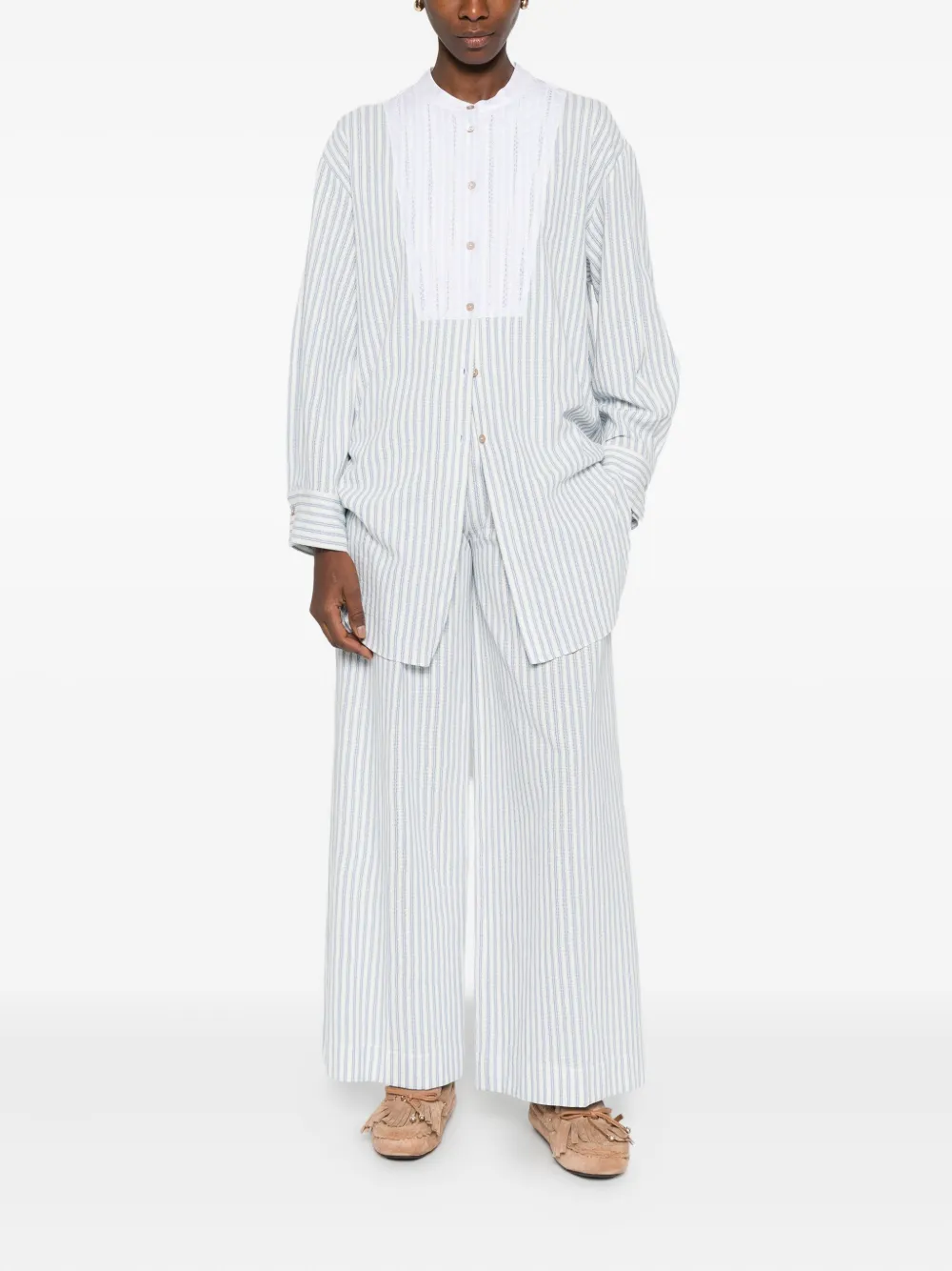 Forte Forte Gestreept blouse - Blauw