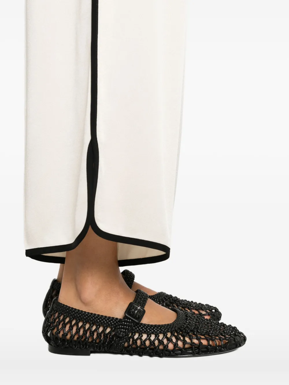 Forte Broek met contrasterende afwerking Beige