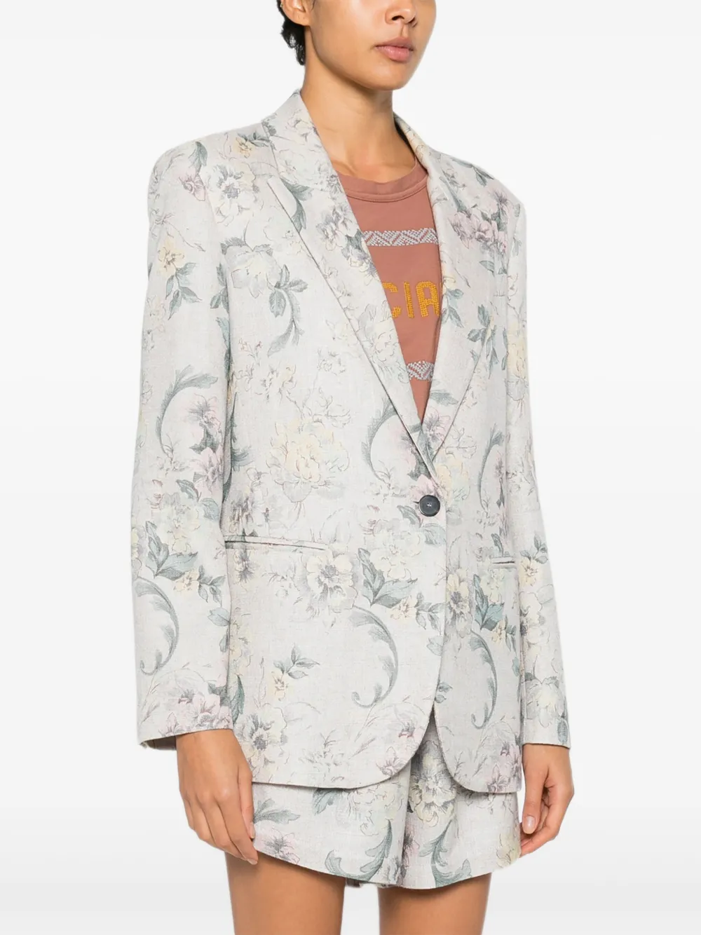  Forte Forte Floral Single-button Blazer - Neutrals 