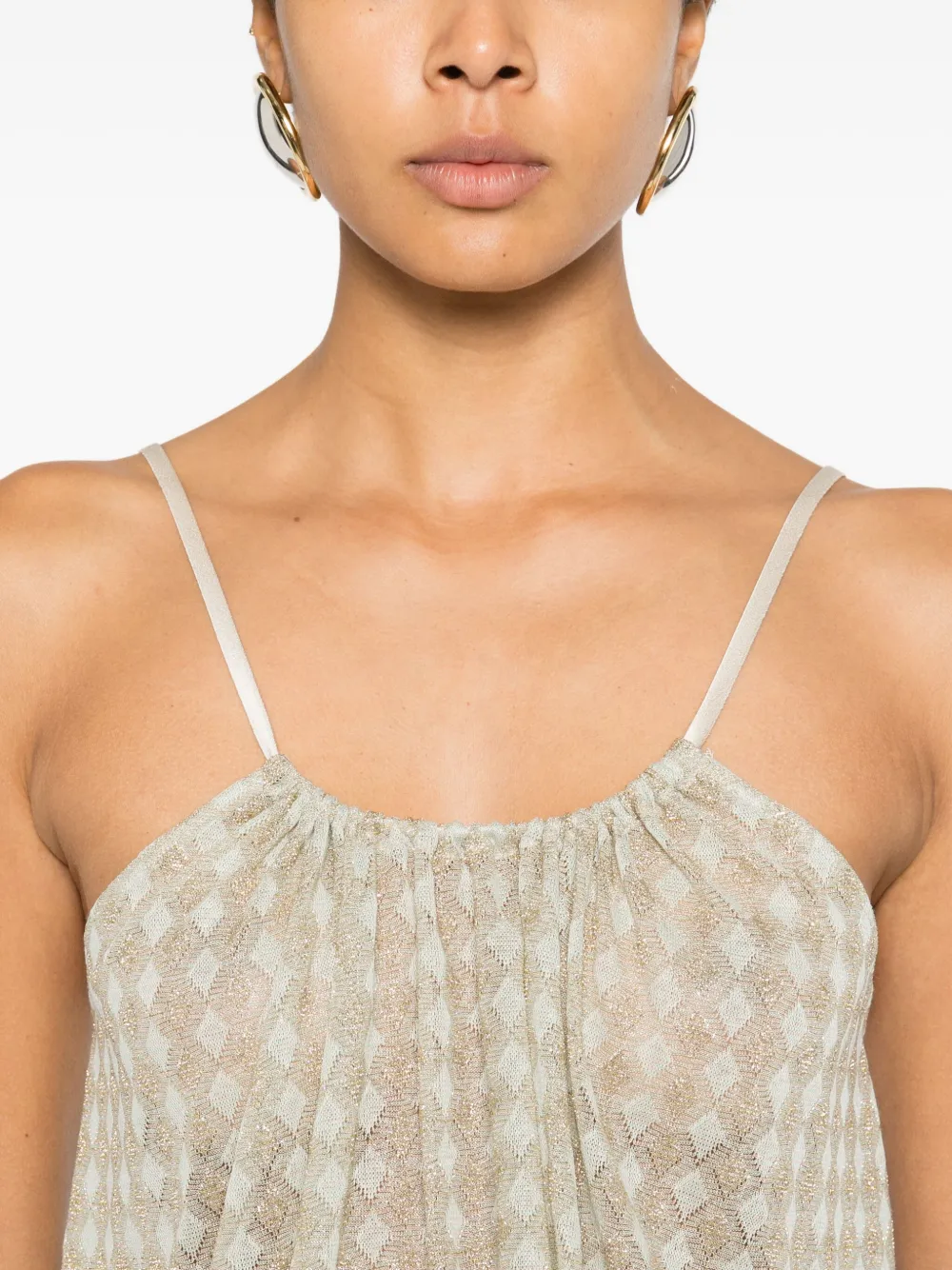 Forte Forte diamond-pattern Top | Neutrals | FARFETCH JO