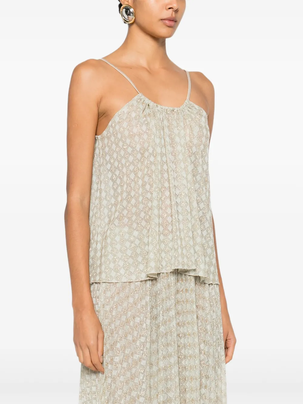  Forte Forte Diamond-pattern Top - Neutrals 