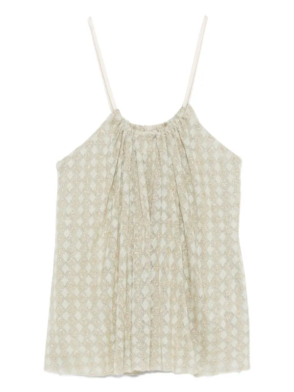 Forte Forte diamond-pattern Top | Neutrals | FARFETCH JO