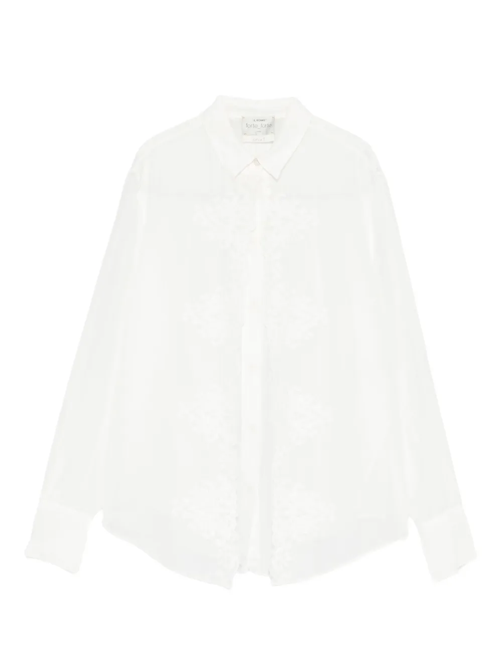 Forte Forte Hemd mit Stickerei - Weiß