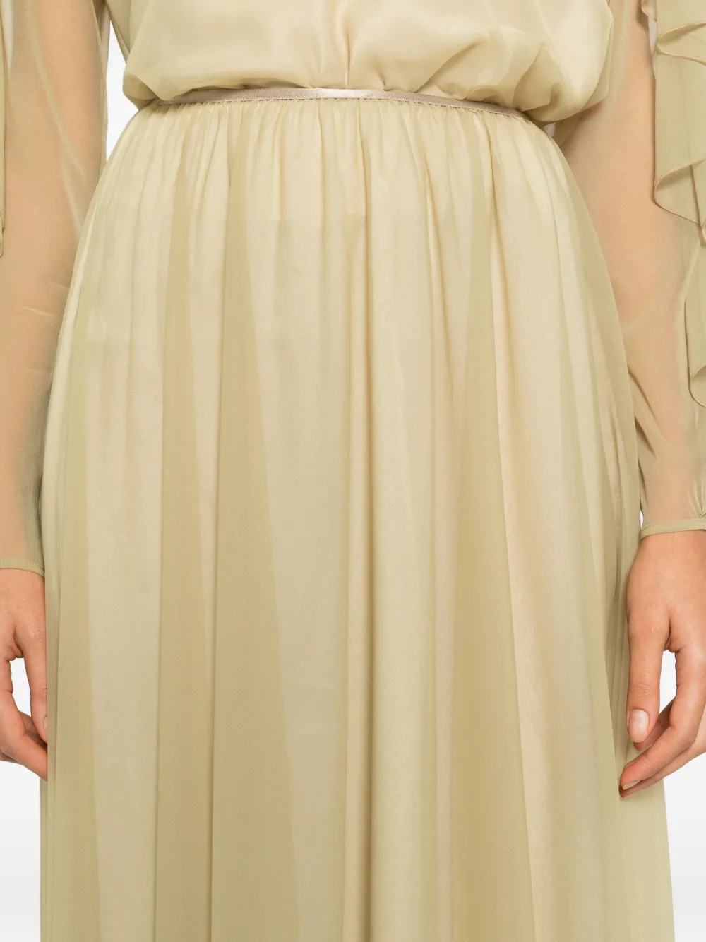 Forte Rok met elastische tailleband Beige