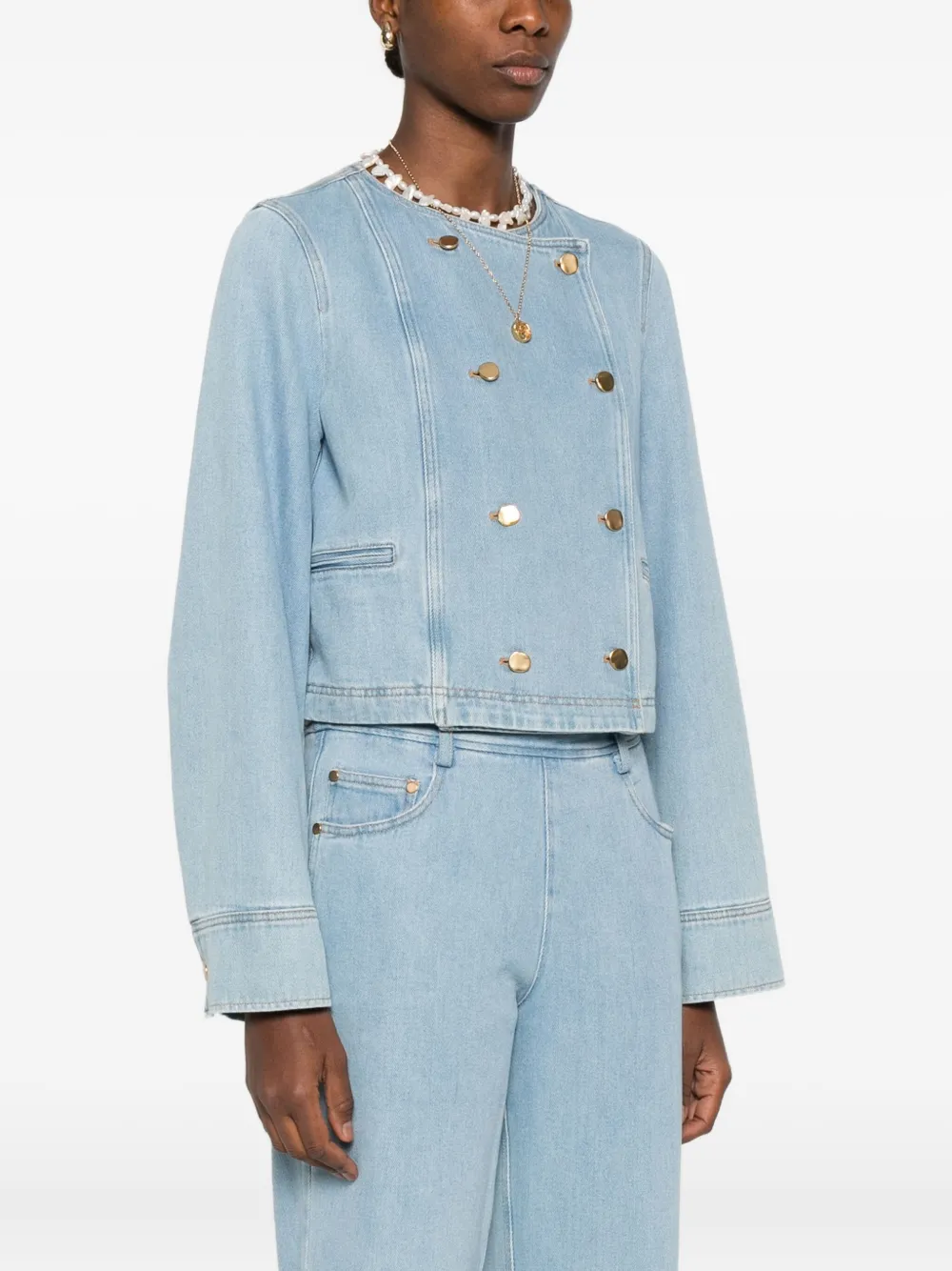  Forte Forte Double-breasted Jacket - Blue 