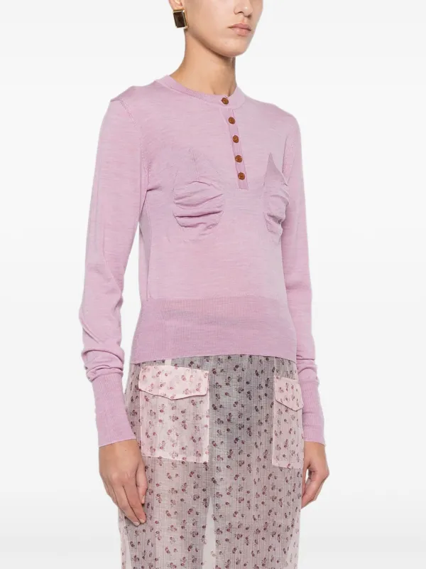 Vivienne Westwood タートルネック ニット 長袖 パープル Vivienne Westwood Tit Sweater | Pink | FARFETCH