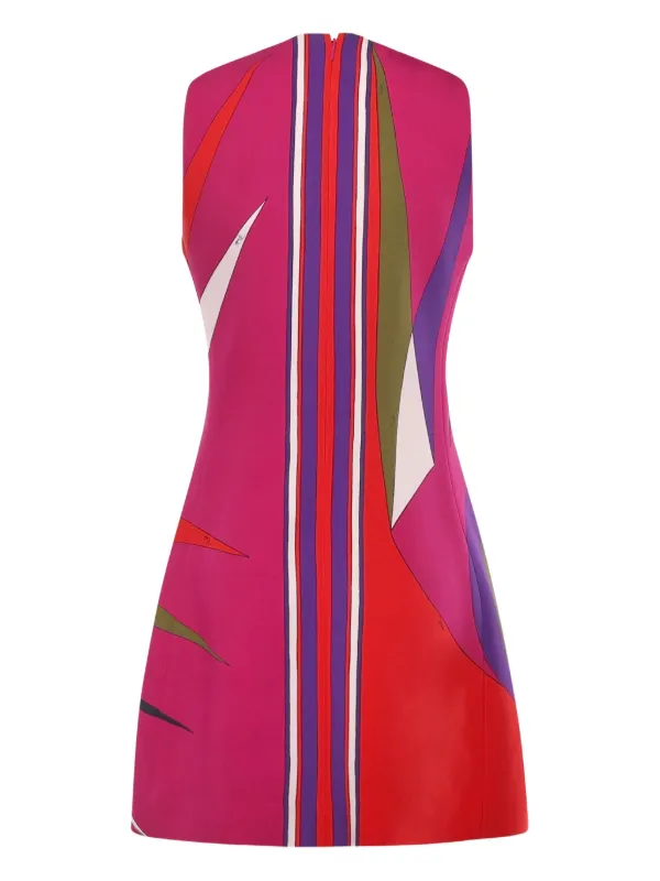 Emilio Pucci Geometric Print Mini Dress - Pink Emilio Pucci Geometric Print Mini Dress - Pink