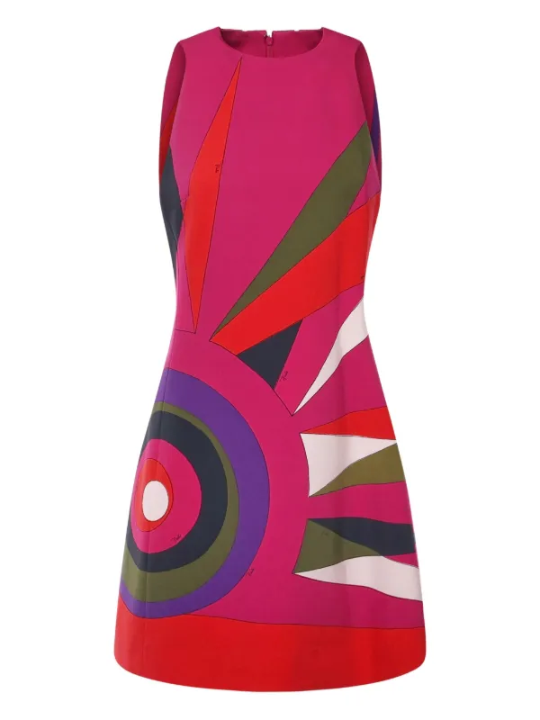 PUCCI Geometric Print Mini Dress | Pink | FARFETCH GE