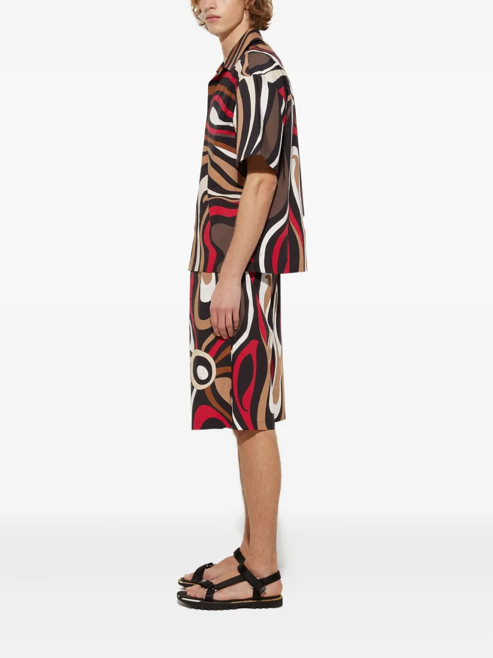 PUCCI Overhemd met Marmo-print Zwart