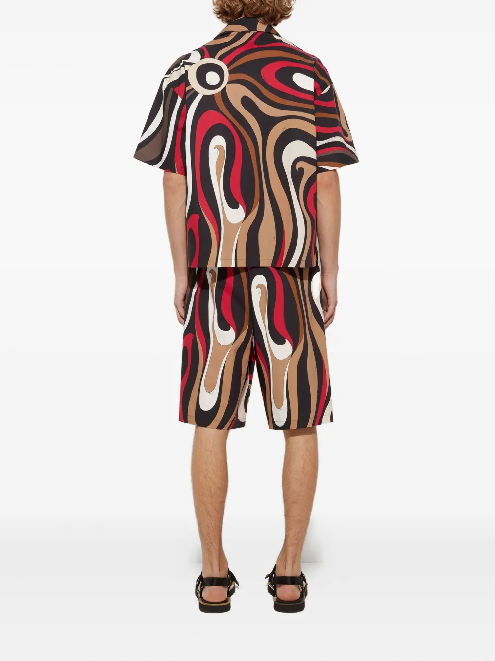 PUCCI Overhemd met Marmo-print Zwart