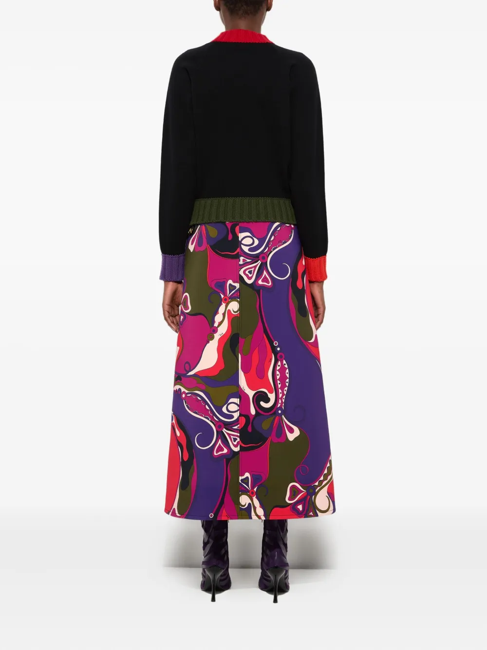 Pucci Colourblock Sweater In Black