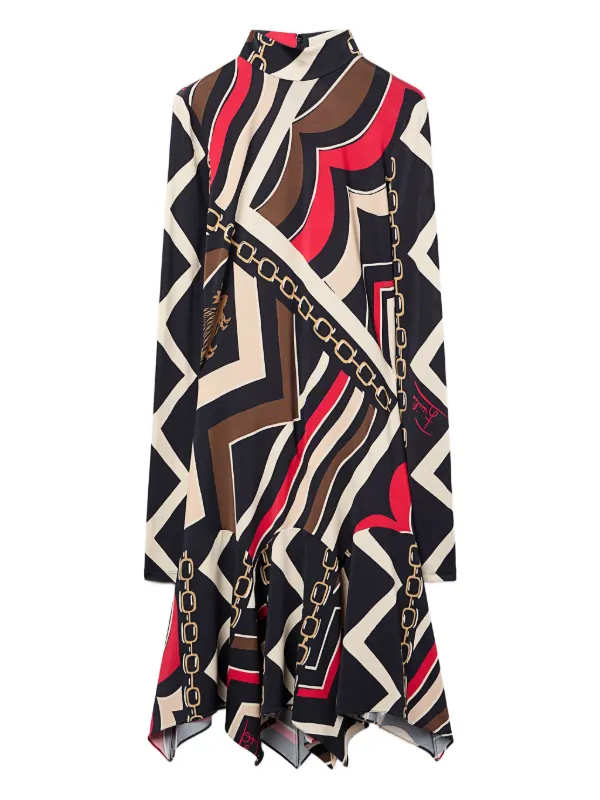 pucci satin dress Printed satin-jersey mini dress - multi