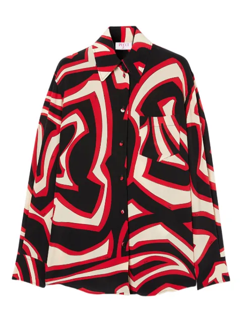 PUCCI labirinto-print silk shirt
