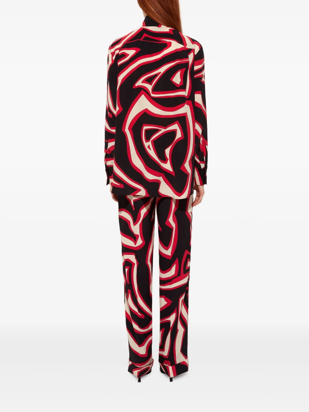 PUCCI Zijden blouse met Labirinto-print Zwart