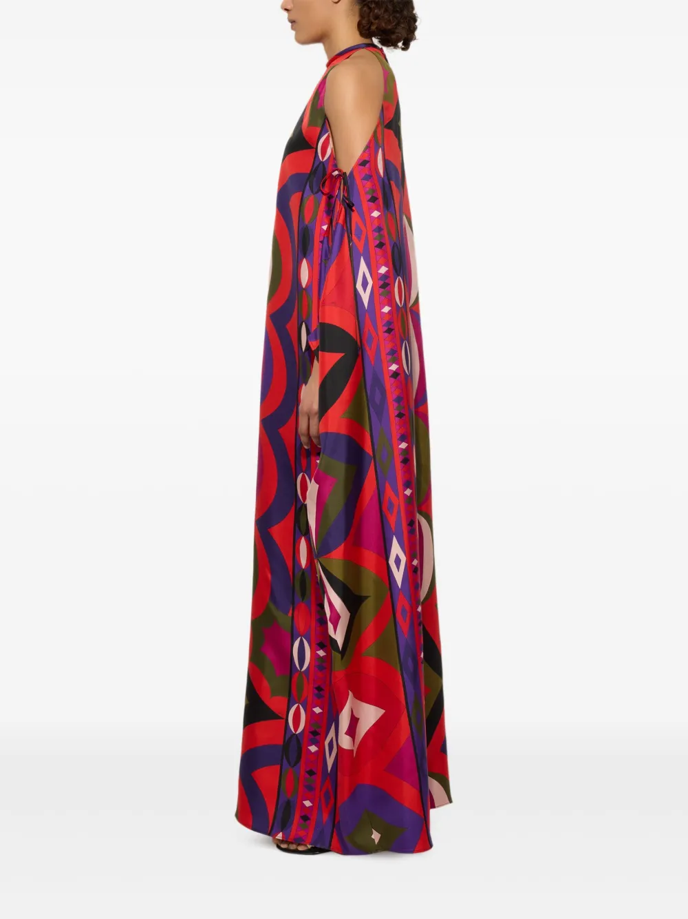 PUCCI Maxi-jurk met Collane-print Rood