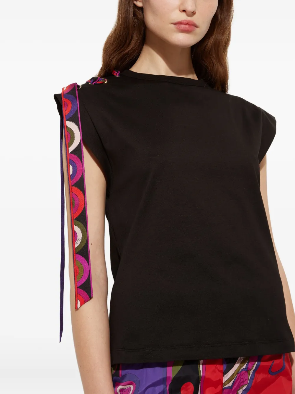 Pucci Print-detailed Top In Black