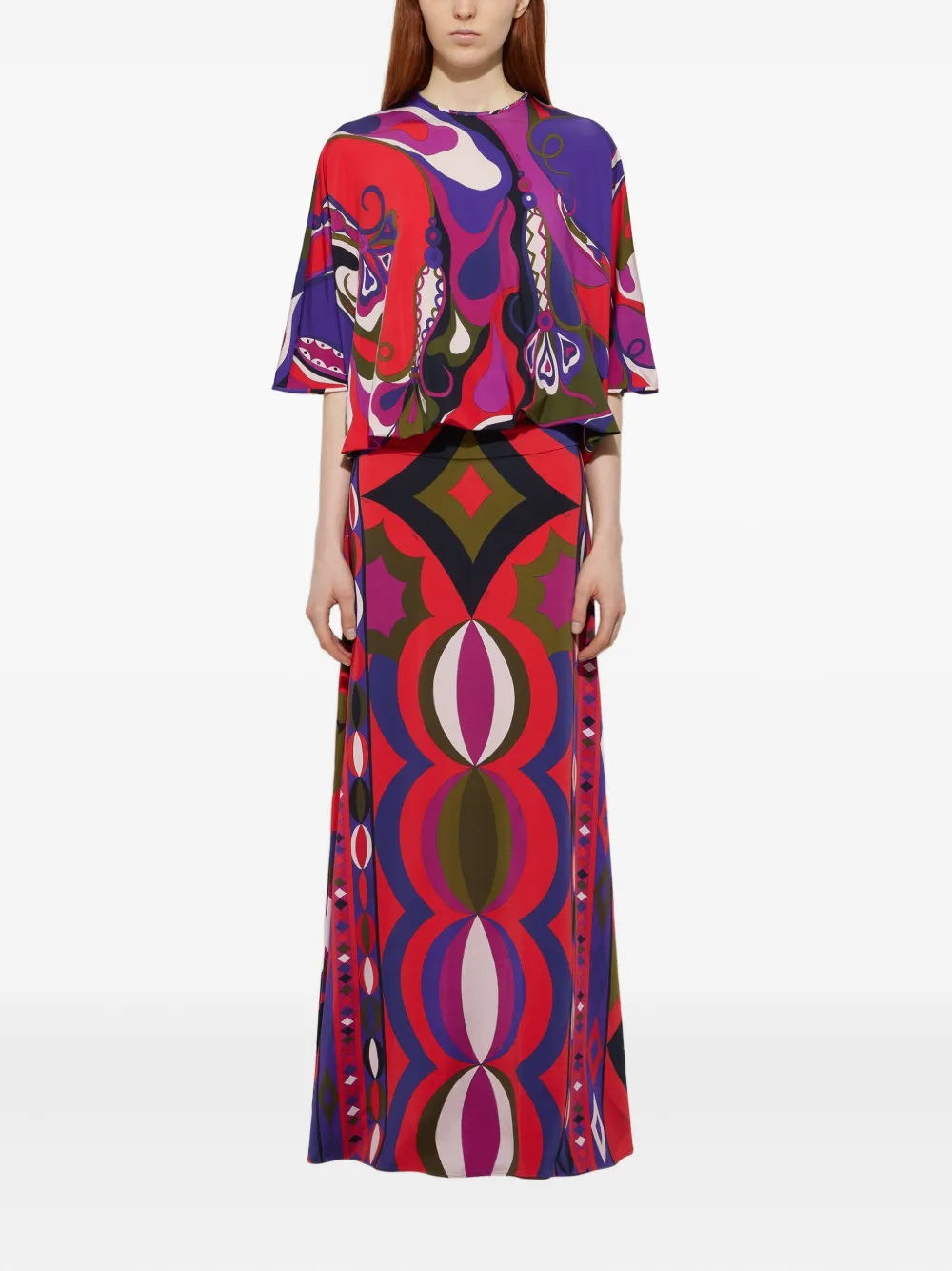 PUCCI Orchidee-print blouse - Rood