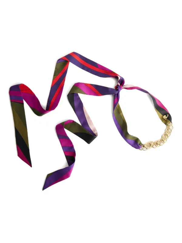 Pucci Iride Print Bandeau Necklace in Purple