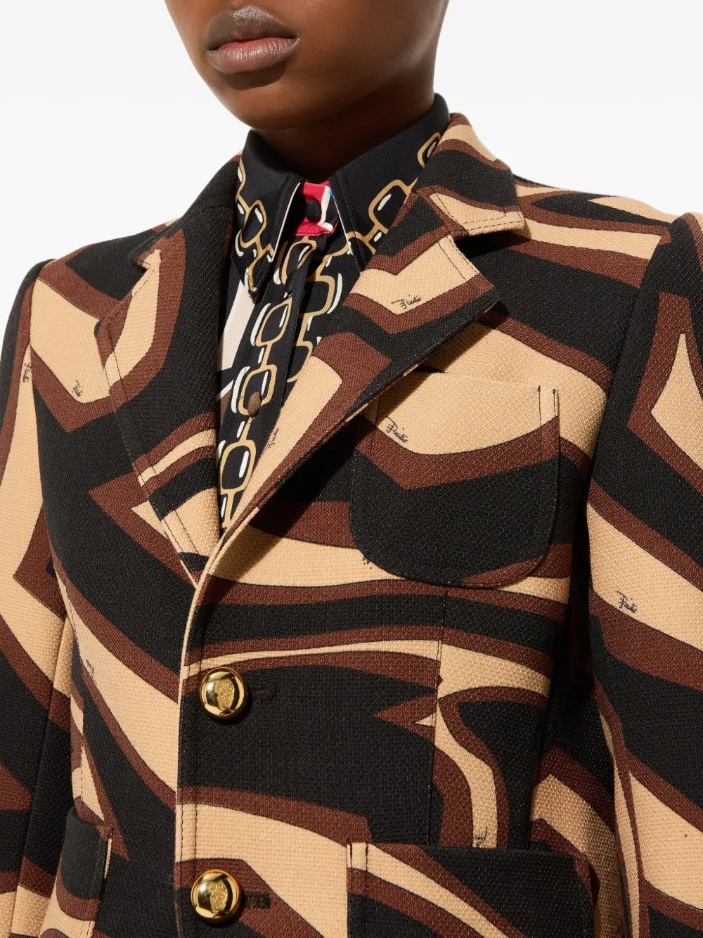 Pucci Labirinto-print Blazer In Multi