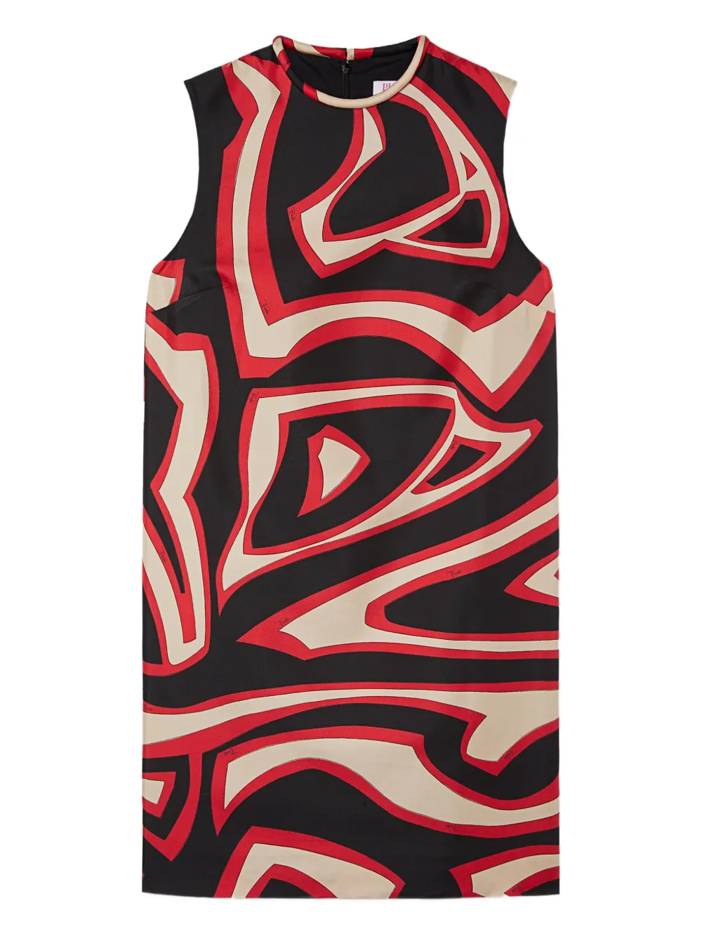 Pucci Labirinto-print Sleeveless Mini Dress In Black
