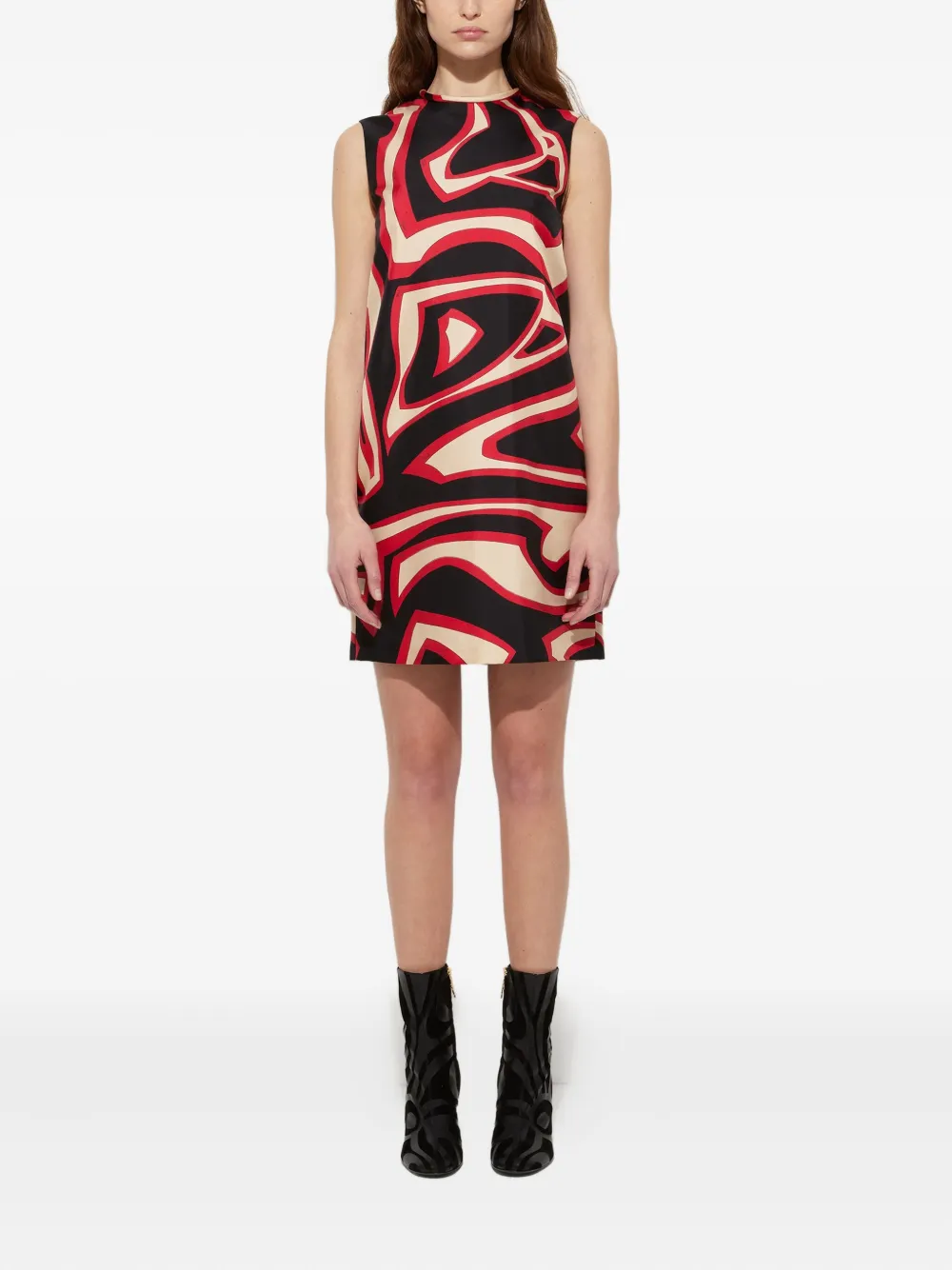 PUCCI Labirinto-print sleeveless mini dress - Zwart
