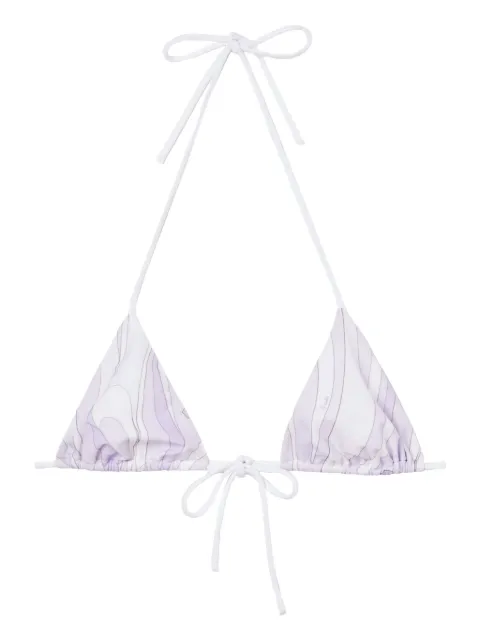 PUCCI Marmo-print triangle bikini top