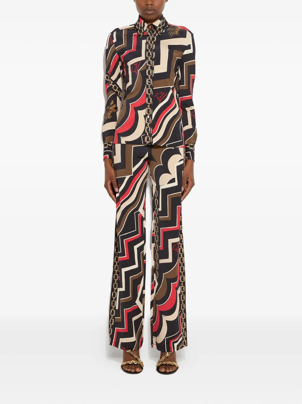 PUCCI Istrice-print trousers - Zwart