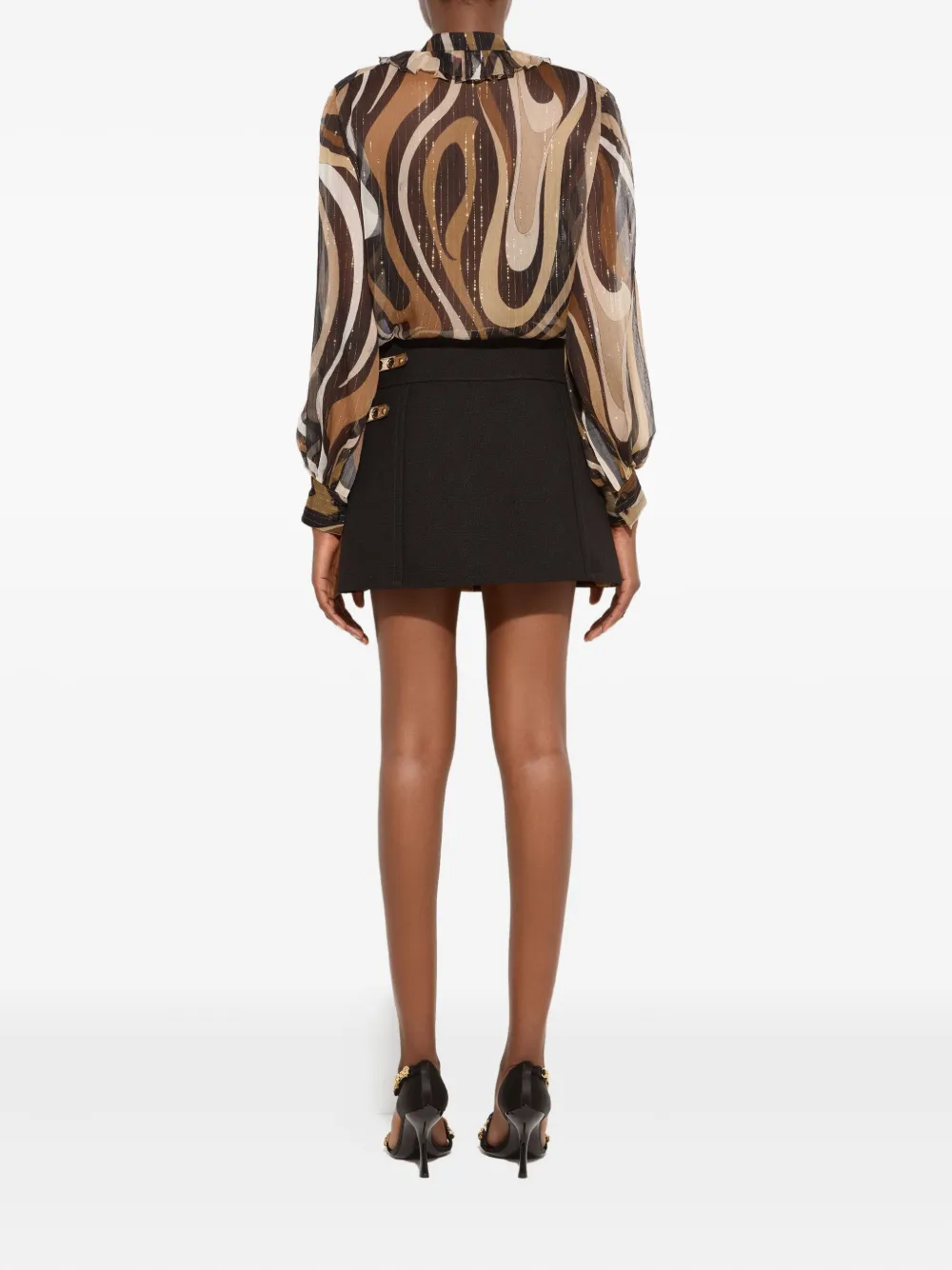 Pucci Buckle-detailed Mini Skirt In Black