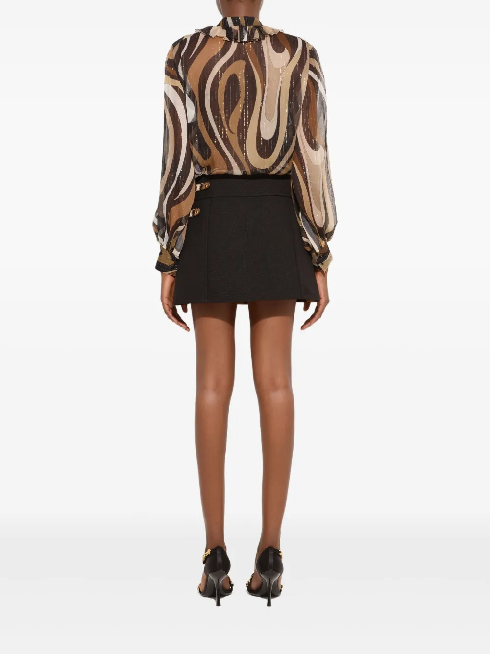 PUCCI Mini-rok met gesp Zwart