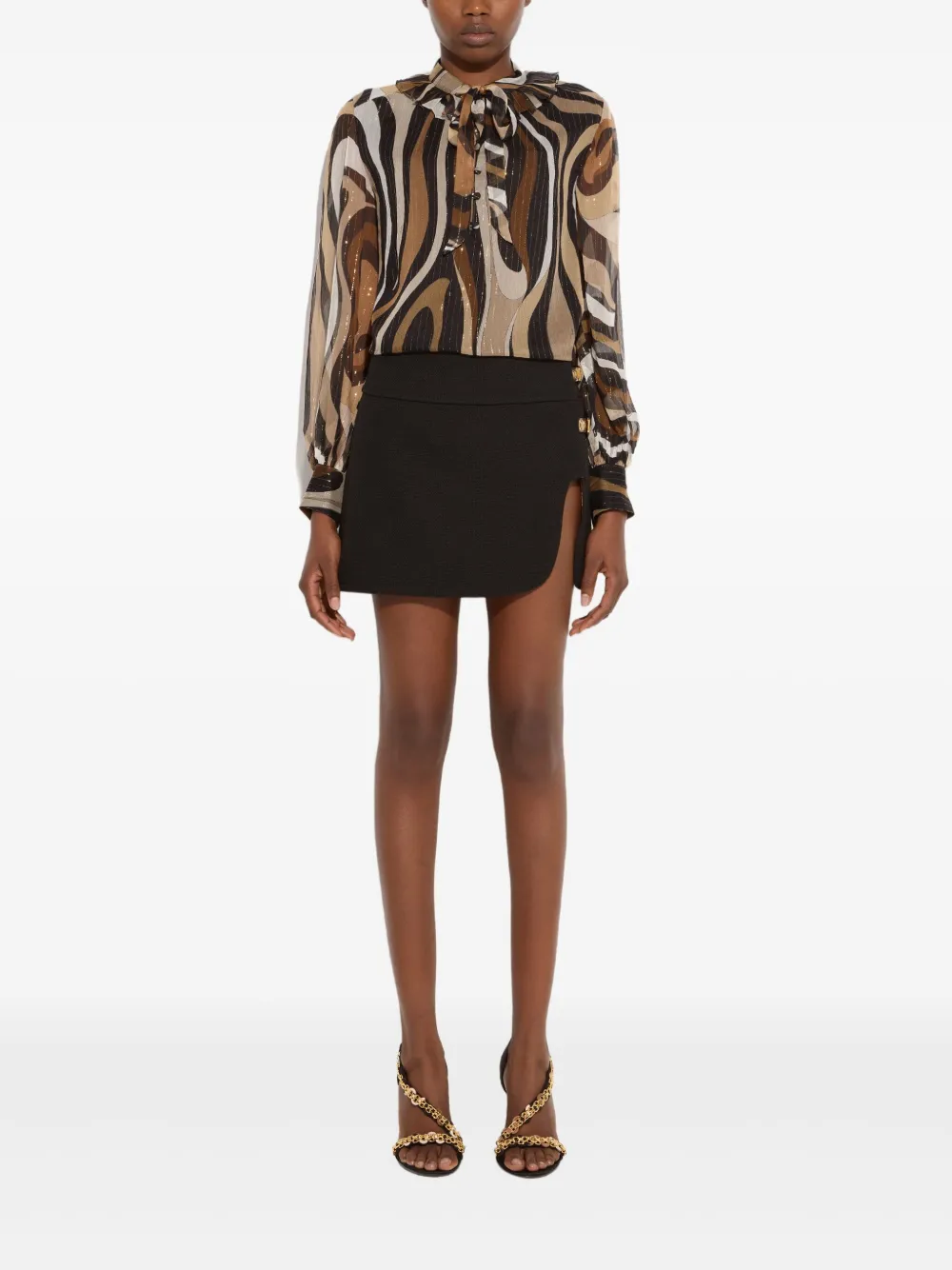 PUCCI buckle-detailed mini skirt - Zwart