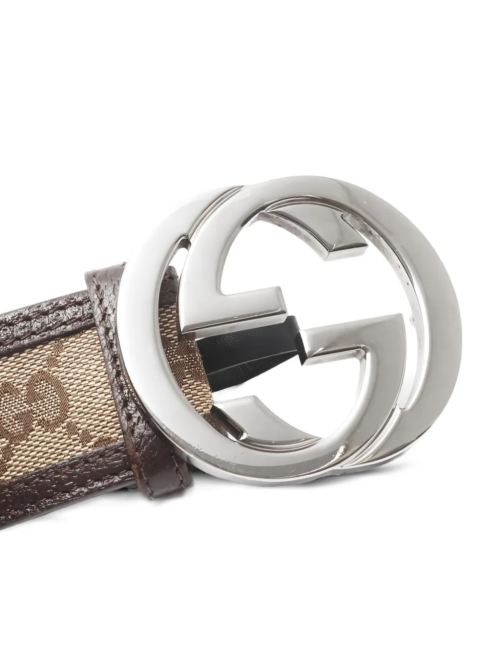 Gucci Pre-Owned cinturón de lona con motivo Interlocking GG | Image 2