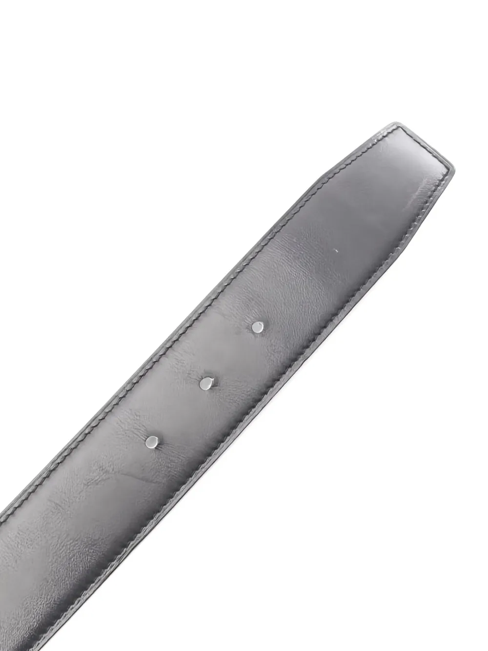 HERMES Pre-owned H Leather Belt In Black